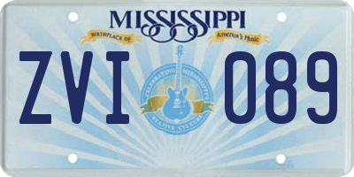 MS license plate ZVI089