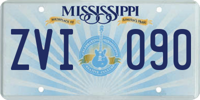 MS license plate ZVI090