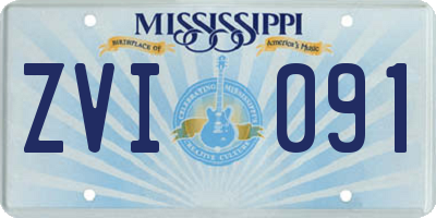 MS license plate ZVI091