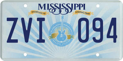 MS license plate ZVI094