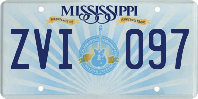MS license plate ZVI097