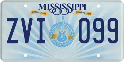 MS license plate ZVI099