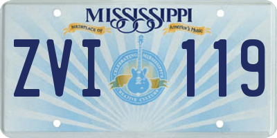 MS license plate ZVI119