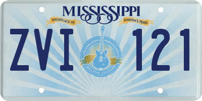 MS license plate ZVI121