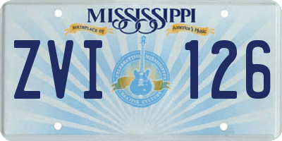 MS license plate ZVI126