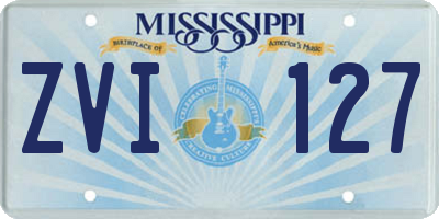 MS license plate ZVI127