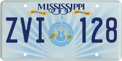 MS license plate ZVI128