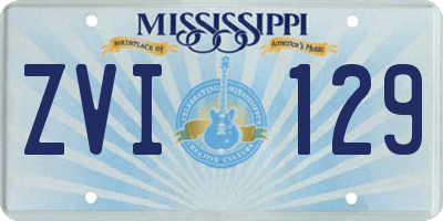 MS license plate ZVI129