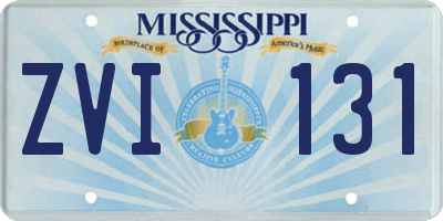 MS license plate ZVI131
