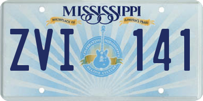 MS license plate ZVI141