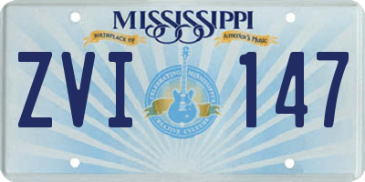 MS license plate ZVI147