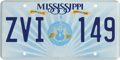 MS license plate ZVI149