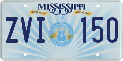 MS license plate ZVI150