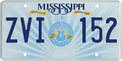 MS license plate ZVI152