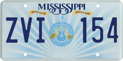 MS license plate ZVI154