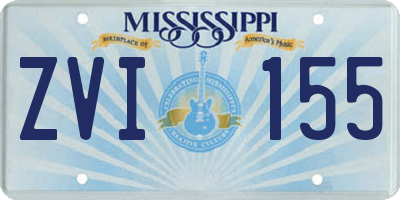 MS license plate ZVI155