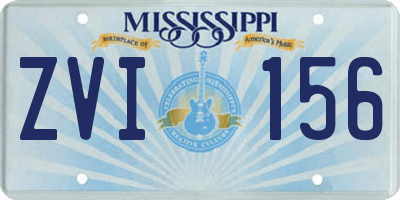 MS license plate ZVI156
