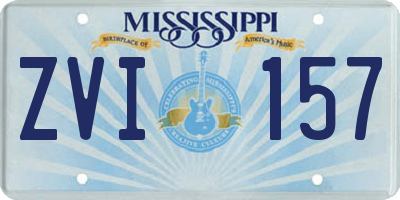 MS license plate ZVI157