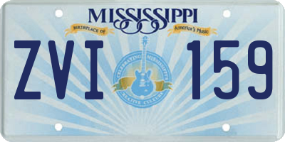 MS license plate ZVI159