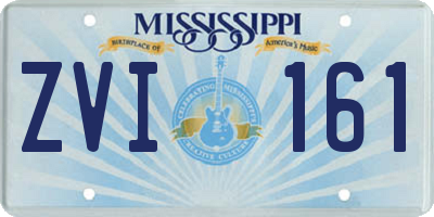 MS license plate ZVI161