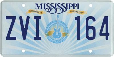 MS license plate ZVI164