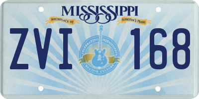 MS license plate ZVI168