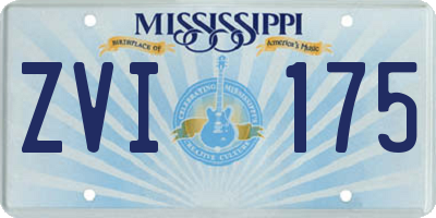 MS license plate ZVI175