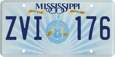 MS license plate ZVI176