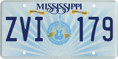 MS license plate ZVI179