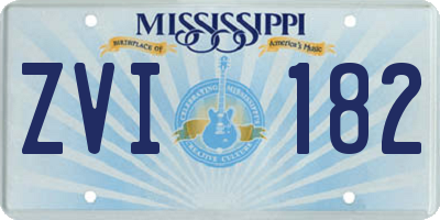 MS license plate ZVI182