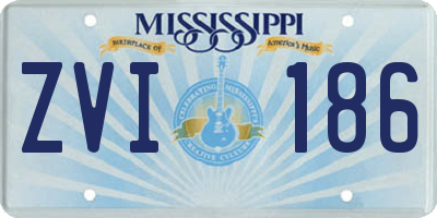 MS license plate ZVI186