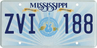 MS license plate ZVI188