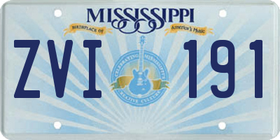 MS license plate ZVI191