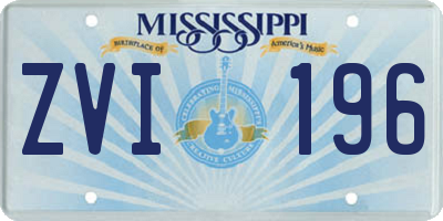 MS license plate ZVI196