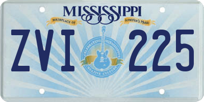 MS license plate ZVI225