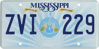 MS license plate ZVI229