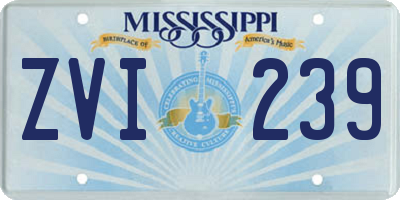 MS license plate ZVI239
