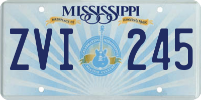 MS license plate ZVI245