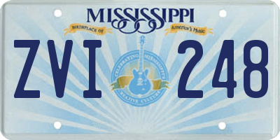MS license plate ZVI248