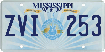 MS license plate ZVI253