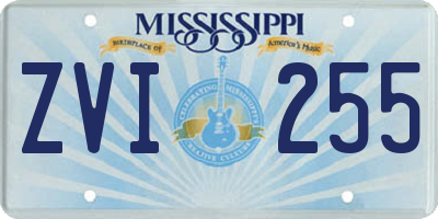 MS license plate ZVI255