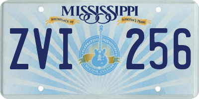 MS license plate ZVI256