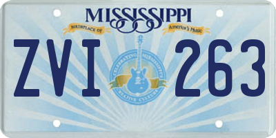 MS license plate ZVI263