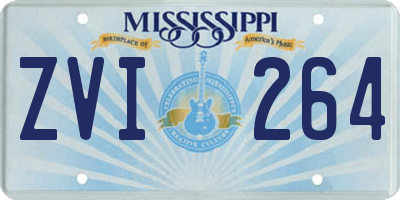 MS license plate ZVI264