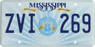 MS license plate ZVI269