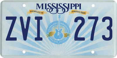 MS license plate ZVI273