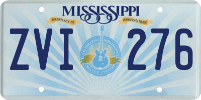 MS license plate ZVI276