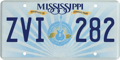 MS license plate ZVI282