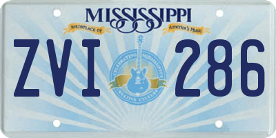 MS license plate ZVI286