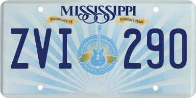 MS license plate ZVI290